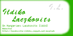 ildiko laczkovits business card